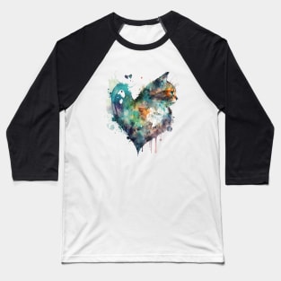 A nice Cat heart drawing Baseball T-Shirt